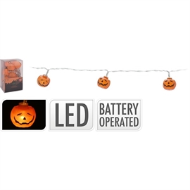 Halloween Græskar LED Lyskæde 12 LED 140 cm