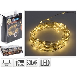 Solar Silverwire LED Kæde 200 LED