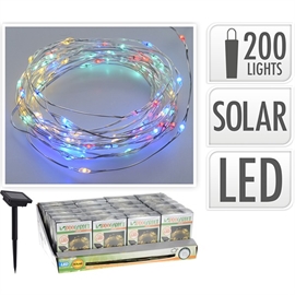 LED Solar lyskæde 200 LED, multifarvet