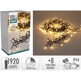 LED Treecluster Lyskæde 1920 LED, Varm Hvid 24,9 m 